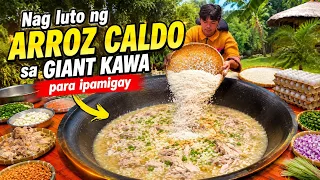 NAG LUTO NG CHICKEN ARROZ CALDO SA GIANT KAWA PARA IPAMIGAY|ALEXIS VINES
