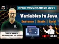 5 MCQ Solution Variables Instance Variables Static Variables Local Variables By Manoj Sir