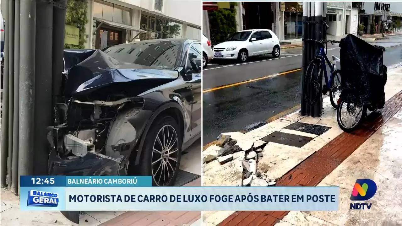 Polícia prende homem que furtava celulares no carnaval, carro de luxo bate em poste em BC