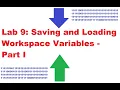 Saving and Loading Workspace Variables in Matlab Octave Part 1
