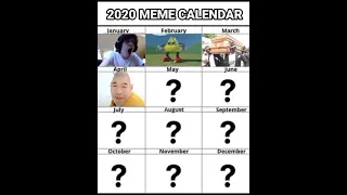 2020 meme calendar
