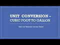 How to Convert Cubic Foot to Gallon