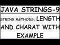 LENGTH AND CHARAT METHODS IN JAVA STRING WITH EXAMPLE