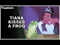 Tiana Kisses Frog Prince Naveen The Princess and the Frog Freeform