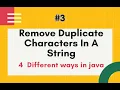 String program Remove Duplicate Characters In A String Java interview question by Naren