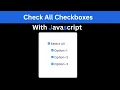 All Checkboxes With Javascript