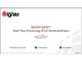 Apache Ignite Real Time Processing of IoT Generated Streaming Data