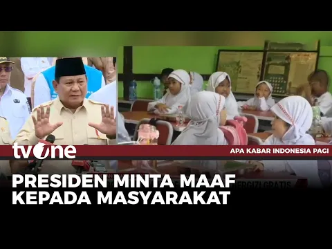 Presiden Prabowo Minta Maaf Soal Makan Bergizi Gratis