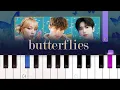 Download Lagu JVKE - butterflies ft TAEHYUN \u0026 Kim Chaewon (Piano tutorial)