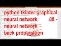 python tkinter graphical neural network 08 - neural network back propagation