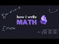 How i write math in Obsidian
