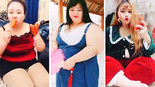 BBW cute chubby belly girls funny compilation s tik tok fat girls cute moments plus size style