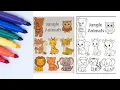Free printable coloring pages for you Read description Coloring jungle animals compilation