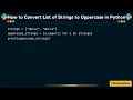 How to Convert List of Strings to Uppercase in Python