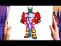 Draw and Paint Transformer OPTIMUS PRIME drawing coloring pages for Kids Huseyin Mahir