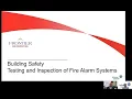 BUILDING SAFETY TESTING INSPECTIONS OF FIRE ALARM SYSTEMS Frontier Fire Protection JCI