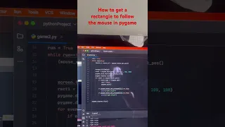 How to get a rectangle to follow a mouse in pygame