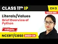 - Brief Overview of Python Class 11 Informatics Practices Inshorts