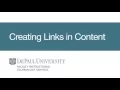 Creating External Links in the Content Area