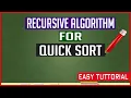Recursive Algorithm for Quick Sort