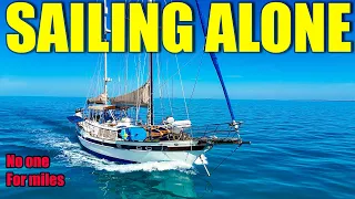 Sailing Solo Through Calm Bahamas Waters at Sunrise