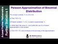 Poisson Approximation of Binomial Distribution Mr Mathematics