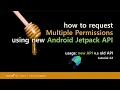 how to request runtime permissions with Android Jetpack