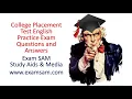 College Placement Test English Grammar Practice Questions and Answers
