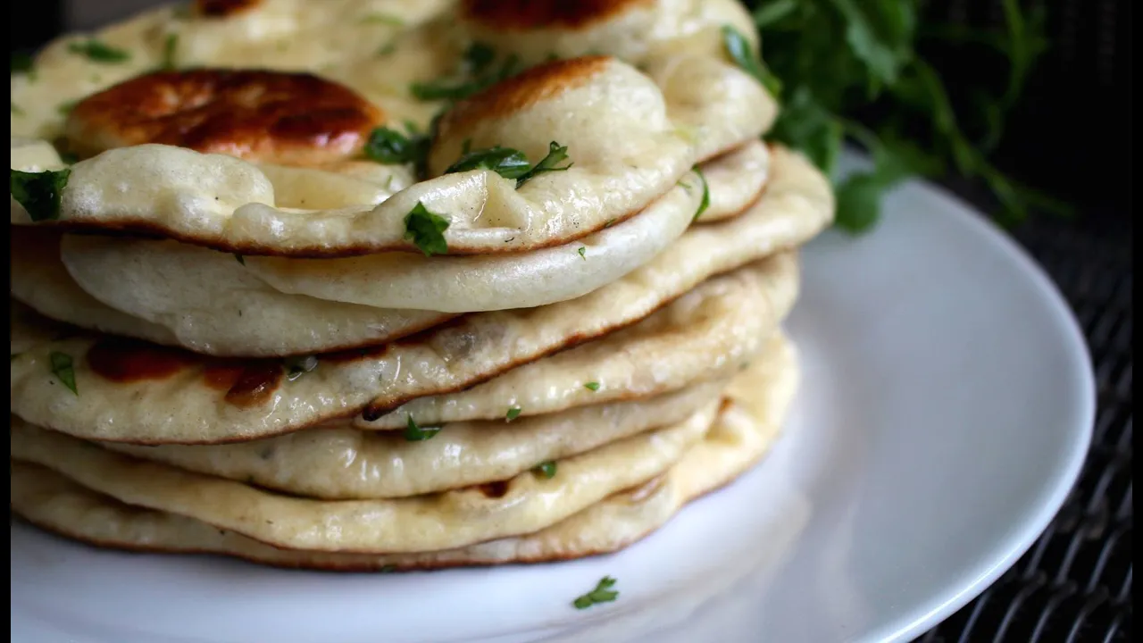 Easy Flatbread Recipe - 5 Ingredients - Soft + Bubbly