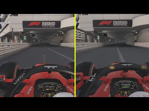 F1 2019 vs 2020 Monaco Graphics Comparison