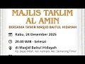 Lagu Pembacaan Kitab Burdah Al Madih dan Kajian Kitab Niyat. di Masjid Baitul Hidayah Kp. Depo Indah