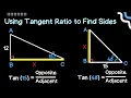 Using Tangent Ratio To Find Sides - Easy Intro To Trig Multiple Examples