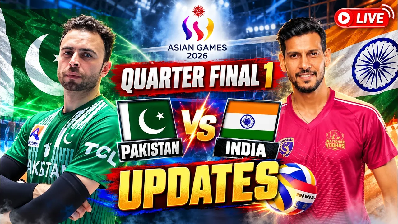 Pakistan vs India Volleyball Quarter Final 1 🏐 | Asian Games 2026 Updates | Sports Junoon