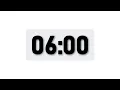 6 Minute Timer - Minimal Countdown Timer Light Theme