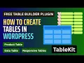 Free WordPress Table Builder Plugin How To Create Tables In WordPress TableKit