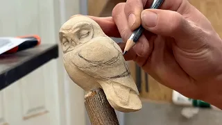 Carving A Sleeping Owl In A Bonsai Tree!