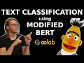 Text Classification using modified BERT Google Colab
