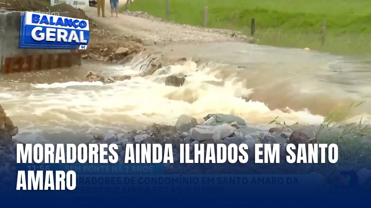 Moradores de condomínio em Santo Amaro ainda ilhados após chuvas intensas