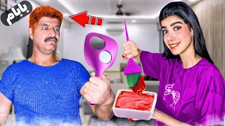 موهای بابامو قرمز کردم پرنک  موهای بابامو قرمز کردم پرنک