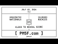 Washington Nationals WSH Colorado Rockies COL MLB Final Box Score JULY 22 2026