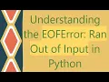 Understanding the EOFError Ran Out of Input in Python