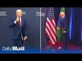Download Lagu Joe Biden awkwardly stumbles into pole and doesn't shake President Lula's hand
