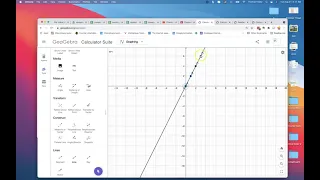 geogebra points to line