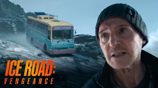 can mike liam neeson drive a bus down mount everest ice road vengeance