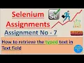 How to retrieve the typed text in Text field in Selenium Pradeep Nailwal