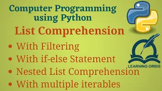 Python Programming Basics to Advanced List Comprehension Lab 21