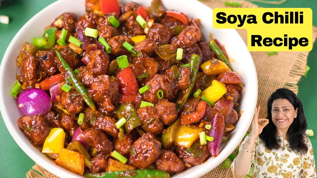 Dry Chilli Soyabean   Healthy Soyabean Recipes   Soya Chilli Recipe in Hindi