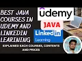 BEST JAVA COURSE IN UDEMY AND LINKEDIN LEARNING