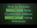 How to Extract event -
