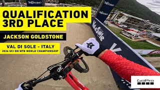 GoPro Jackson Goldstone 3rd place Qualification UCI DH MTB Wolrd CHampionship Val di Sole